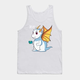 Cute Dragon with Cup of Tea Tank Top